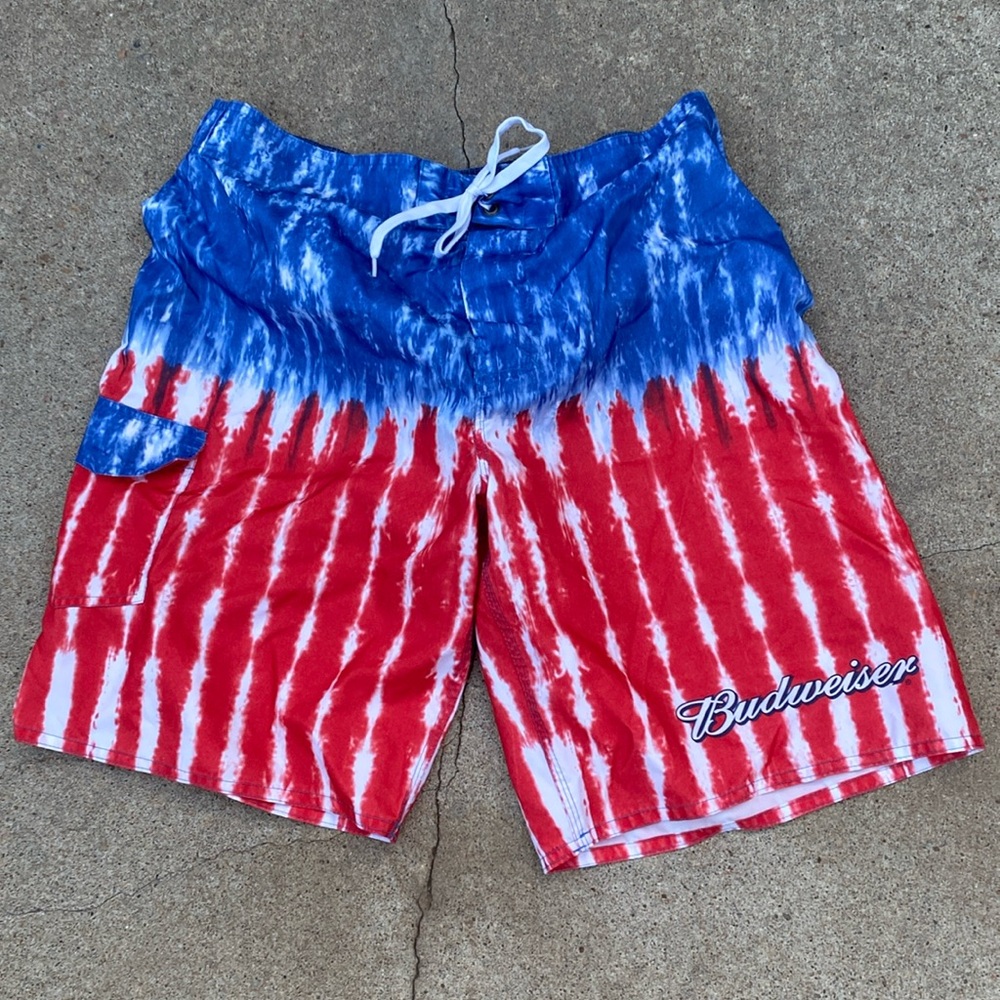 Budweiser men's swim trunks. Sz 36.